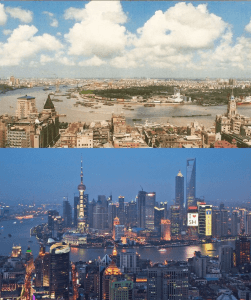 Eine Stadt im Wandel: Shanghai 1990 vs. Shanghai 2010